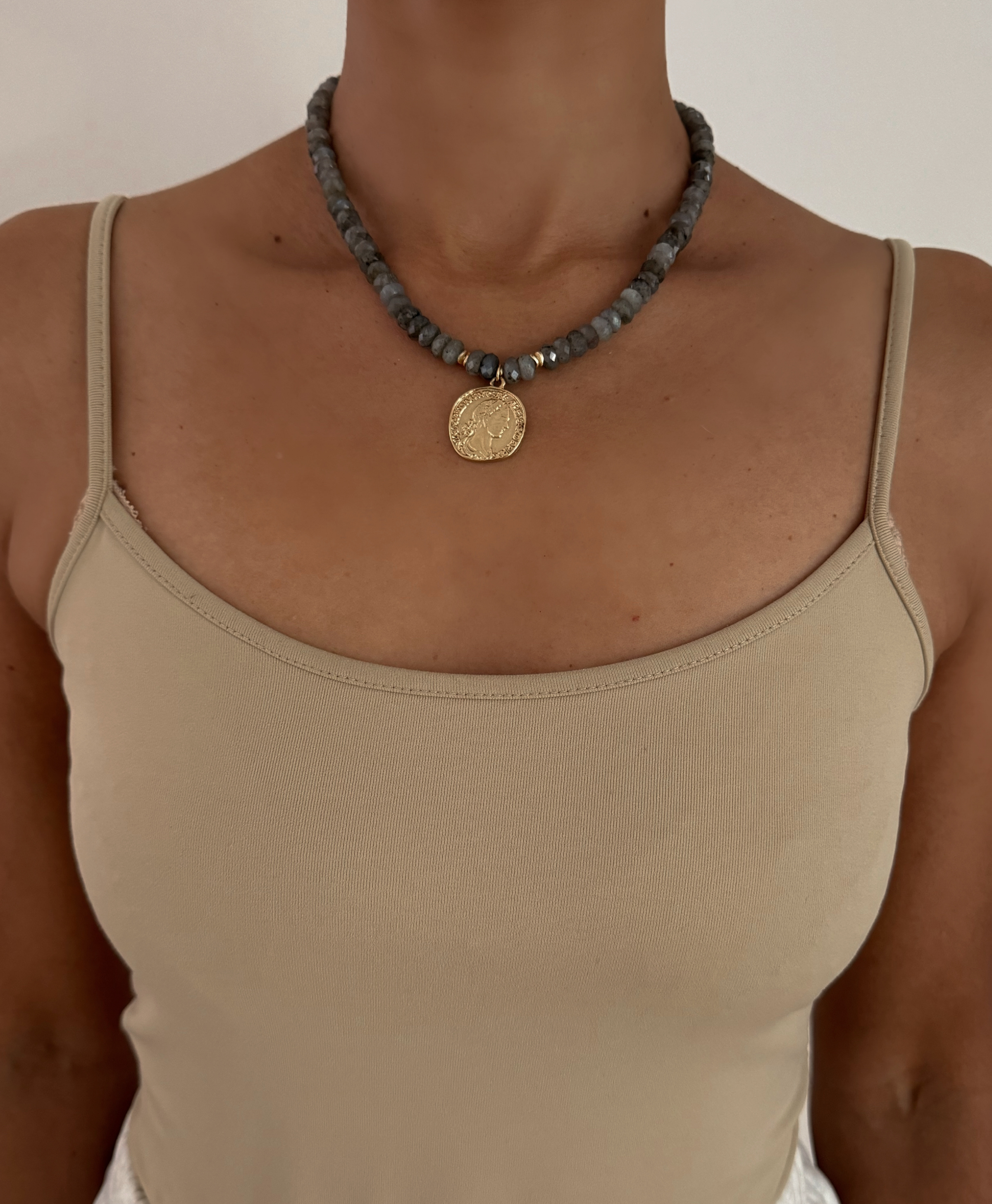 Brindi Labradorite Gold Filled Pendant Necklace