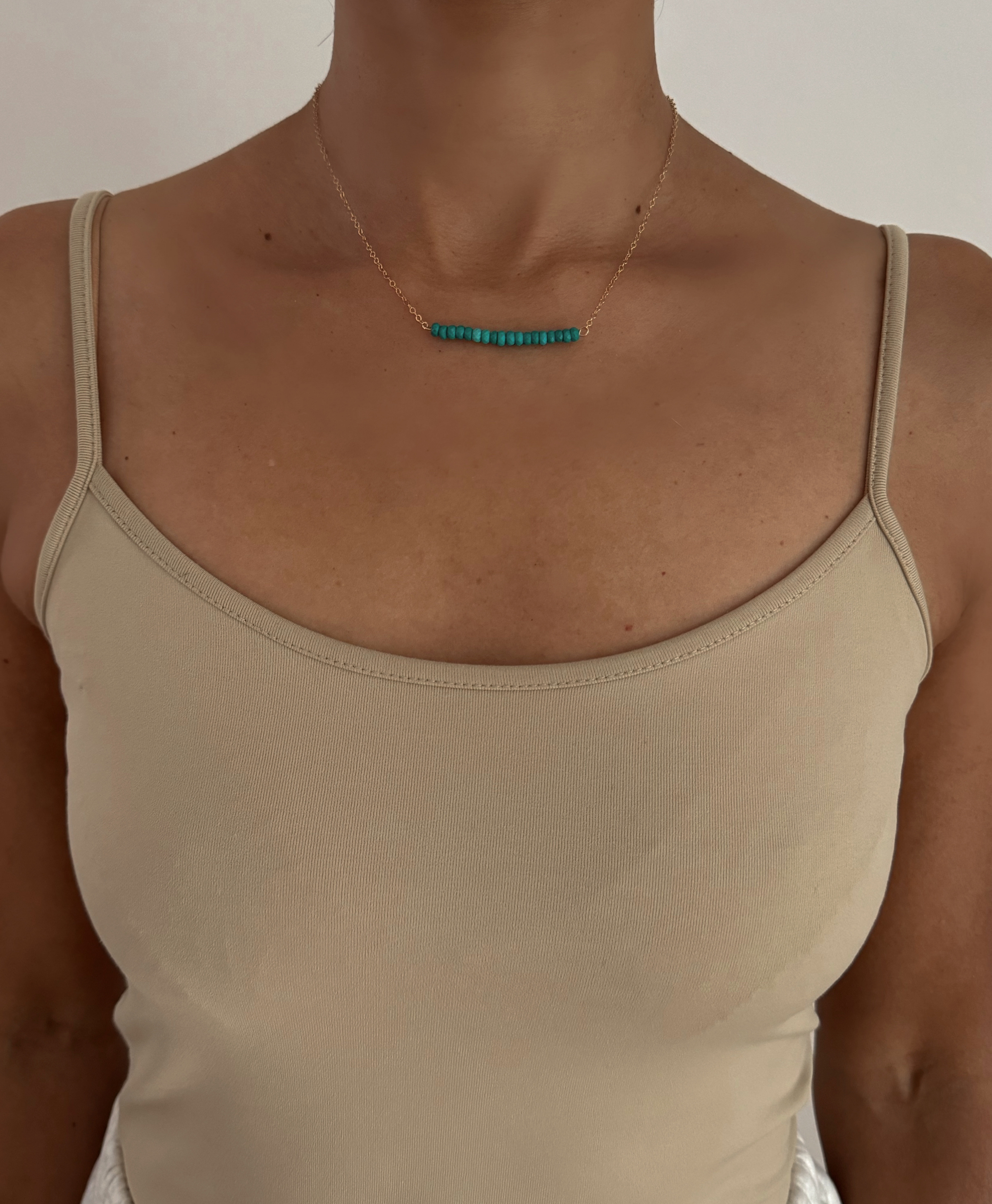 Turquoi Turquoise Strength Bar Necklace