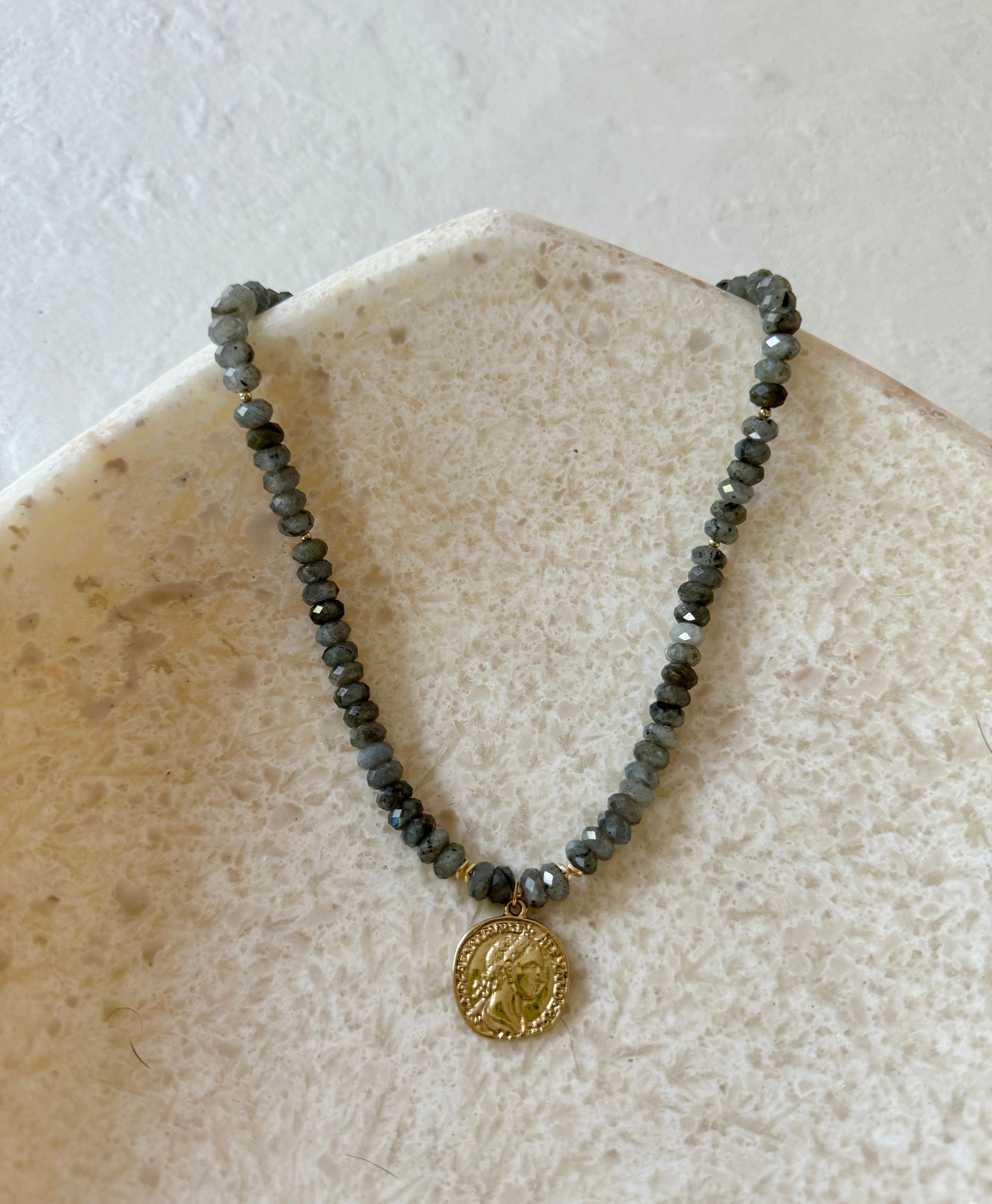 Brindi Labradorite Gold Filled Pendant Necklace