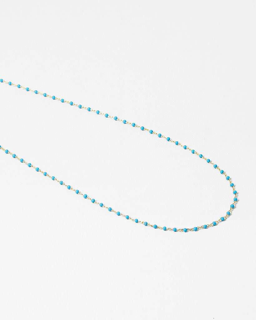 Turquoise Gold Plated Sterling Silver Layering Necklace