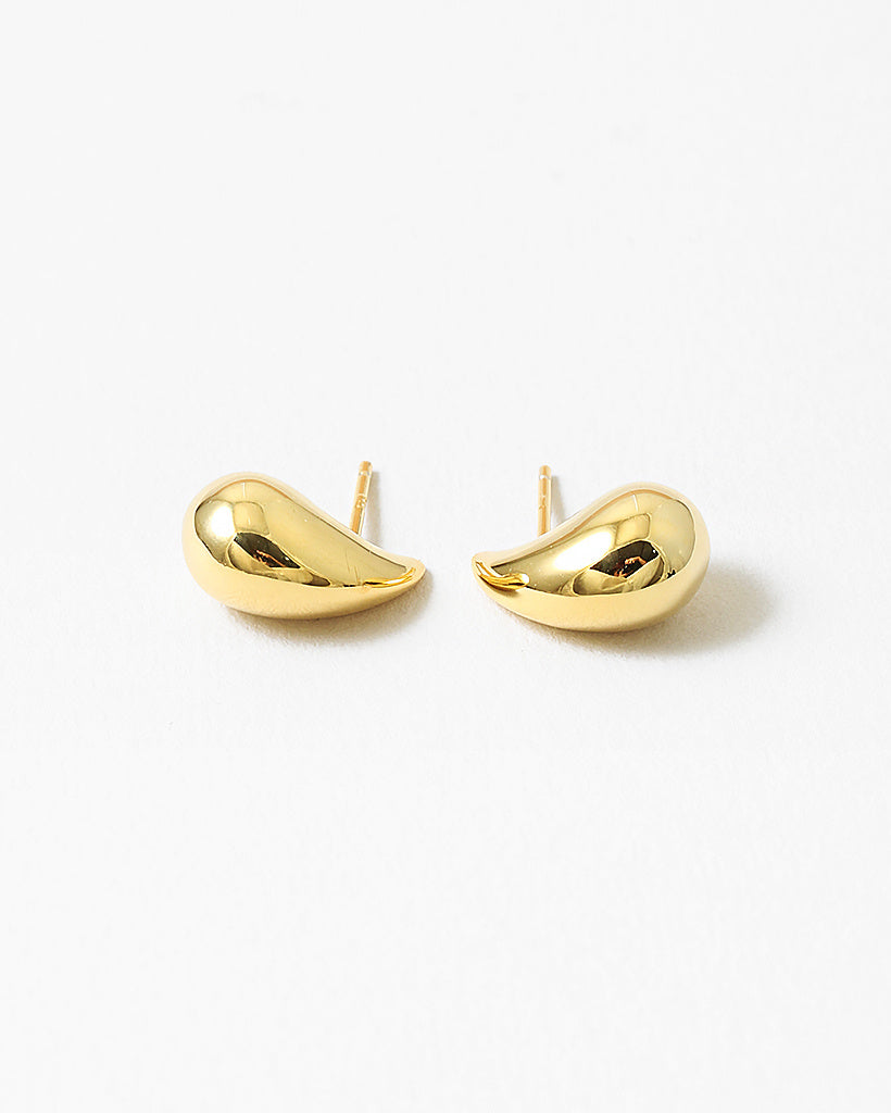 Teardrop Gold Plated Sterling Silver Earrings