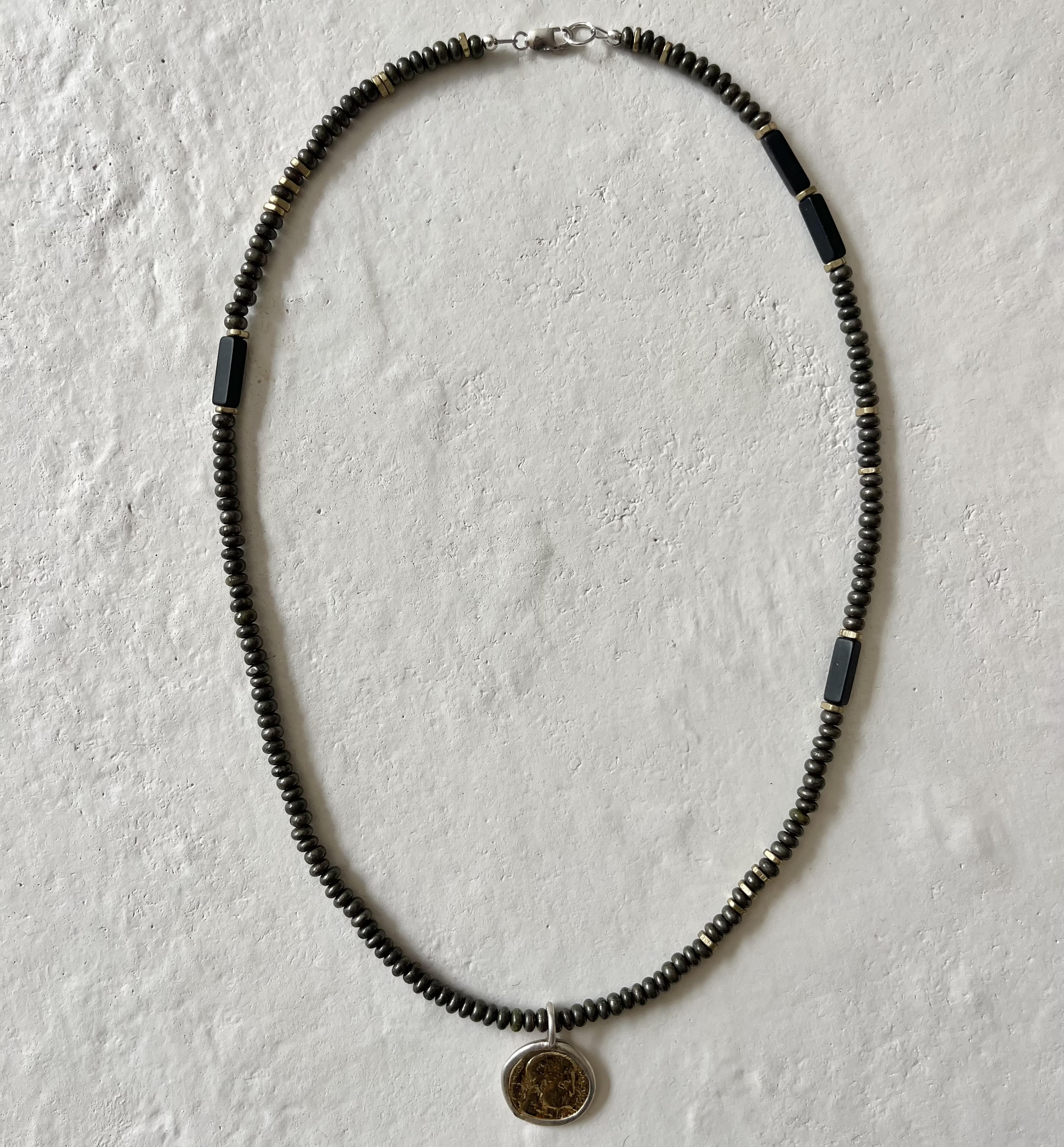 Tin Tan Pyrite Onyx Necklace